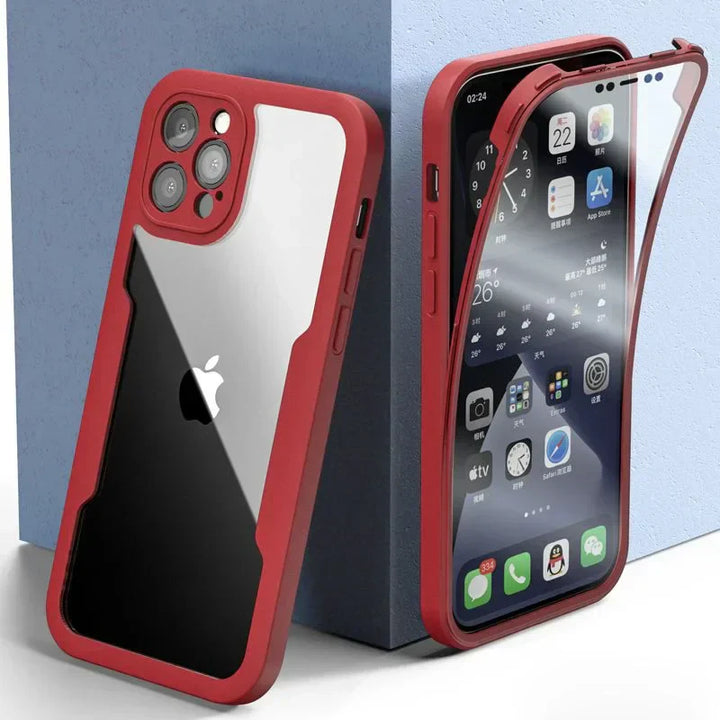 Invisible full-coverage phone case: clear shockproof with lens and screen protection, 1+1 deal