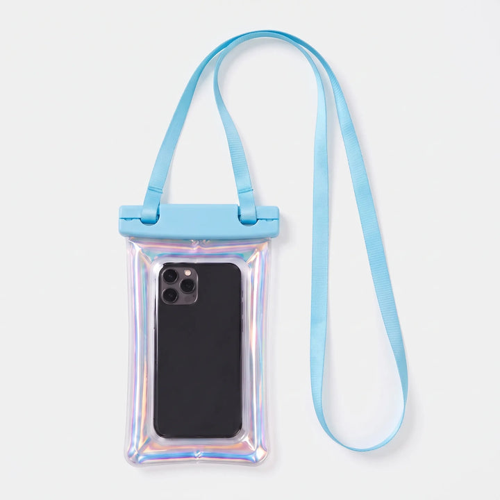 Clear waterproof phone bag, keeps smartphone safe & dry at the beach or by the pool.