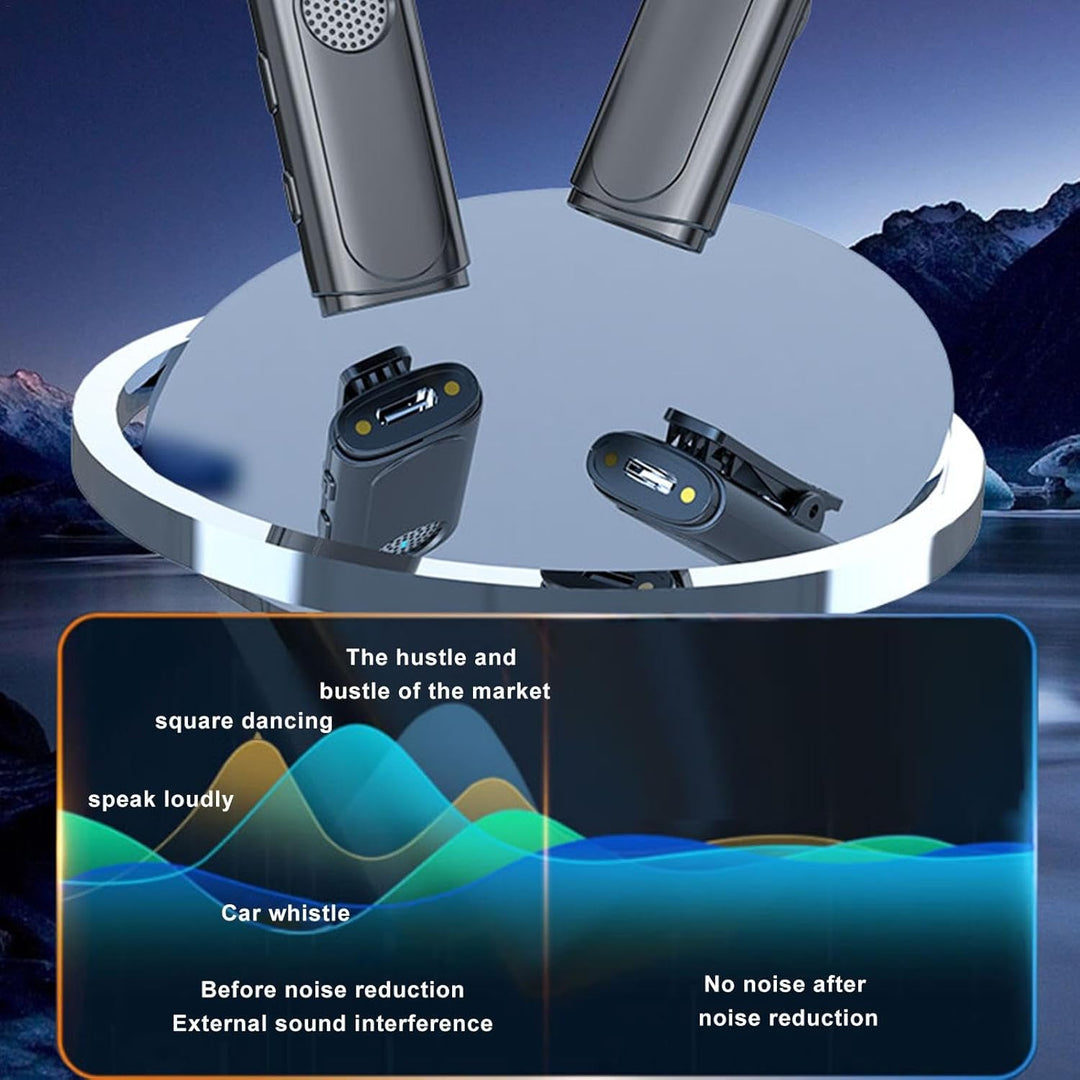 ClearSoundPro wireless lavalier microphone connected to a smartphone for audio