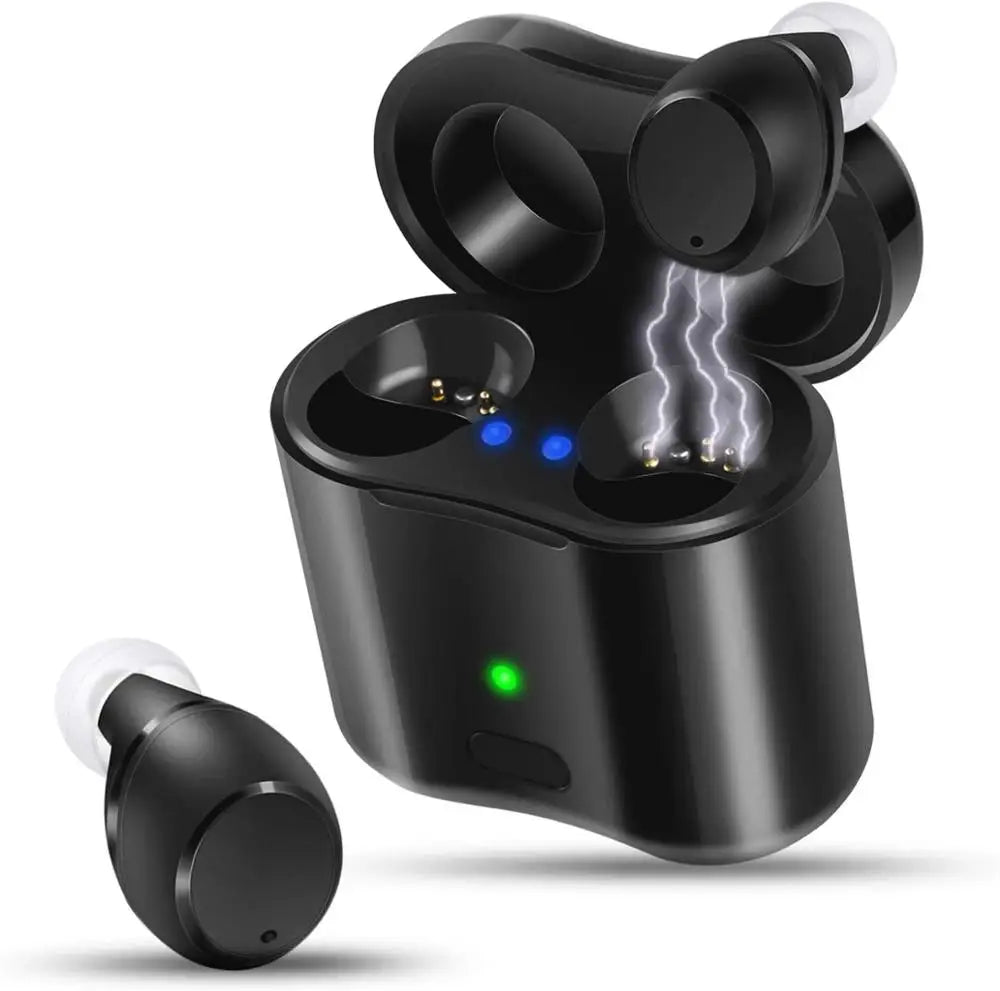ClearTone Rechargeable CIC Digital Hearing Aid, discreetly fitting in ear for adults, offering clear sound.