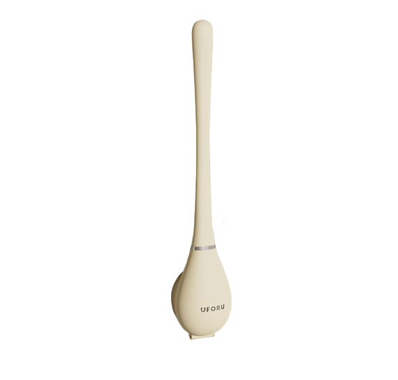 Space-saving Clevora silicone toilet brush wall-mounted with integrated drip tray