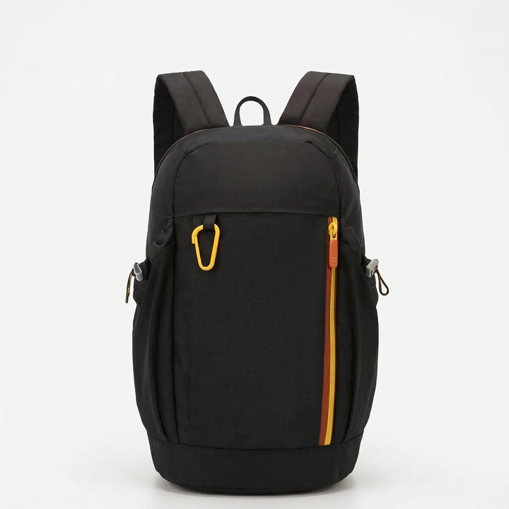 Unisex hiking daypack with reflective accents, enhancing safety during outdoor evening adventures.