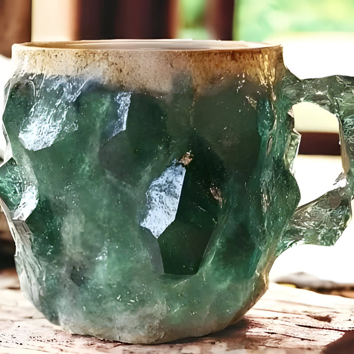 Gift-ready elegant coffee mug, unisex and durable, with a unique crystal-inspired resin finish.