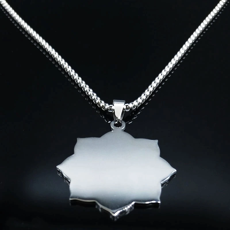 Women's sterling silver lotus blossom pendant necklace, a beautiful and meaningful spiritual jewelry gift for her.