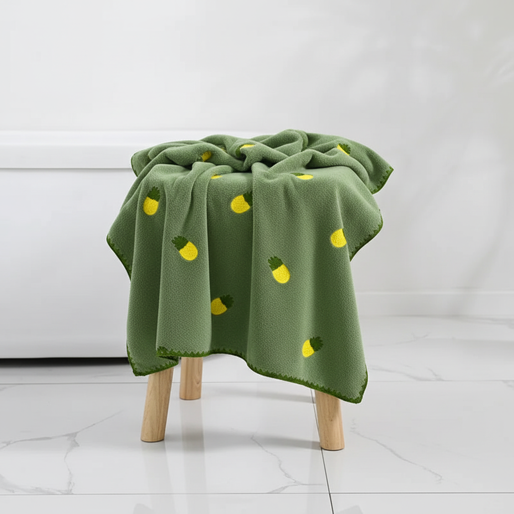 Gift-ready set of fruit pattern cotton TropiTowels, a delightful and practical home decor item