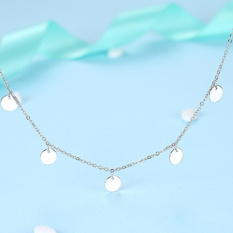 Elegant Sterling Silver Dainty Necklace for women, featuring a minimalist chain, versatile accessory.