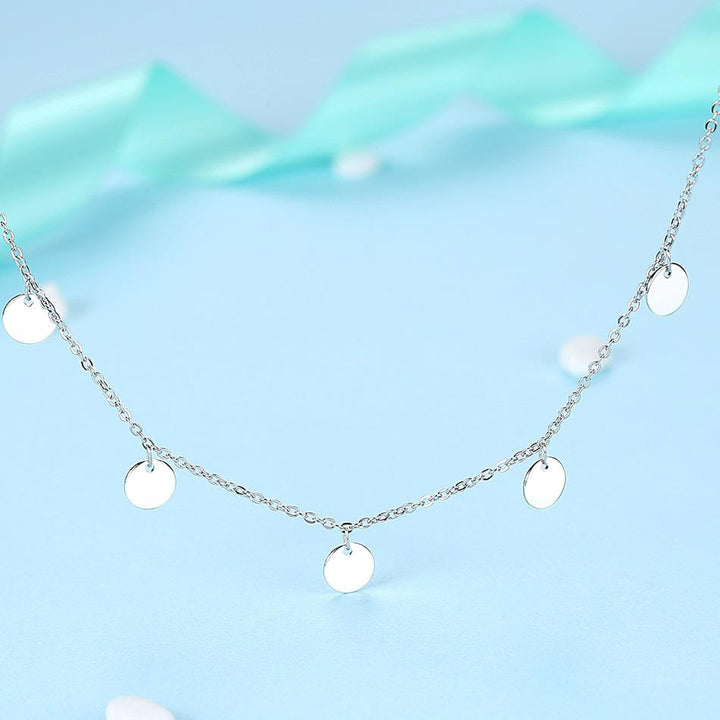Elegant Sterling Silver Dainty Necklace for women, featuring a minimalist chain, versatile accessory.