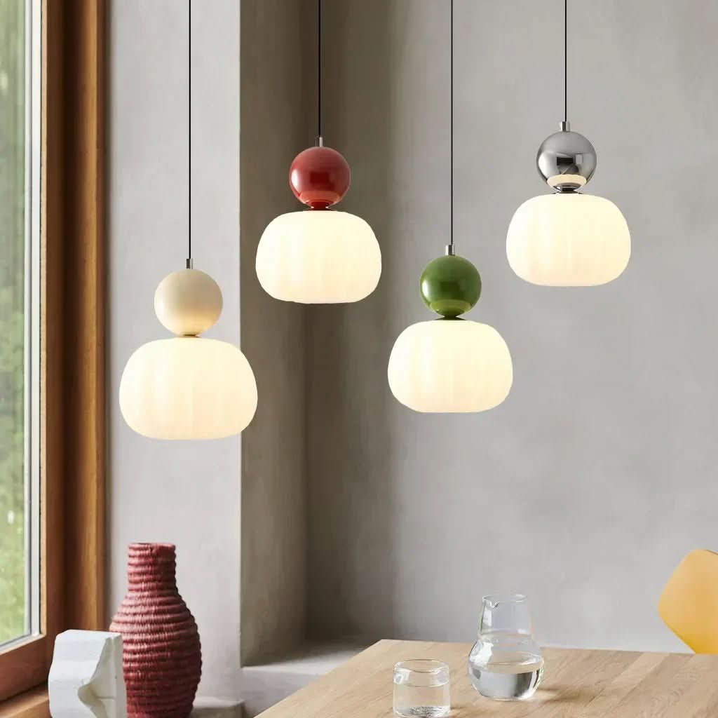 Full view of sophisticated Art Deco hanging lamp, adding decorative lighting to any modern home.