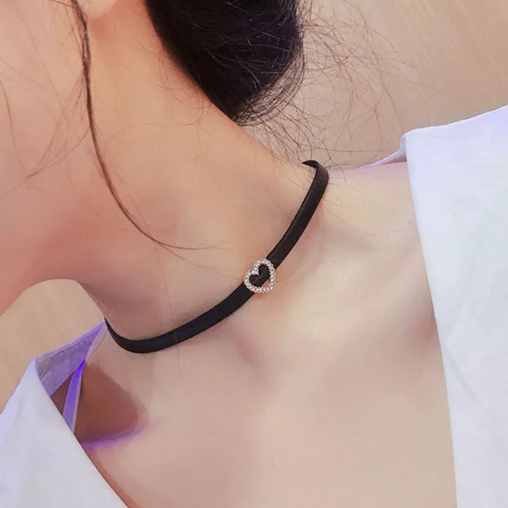 Women's adjustable crystal necklace with a striking geometric pendant, a shimmering & elegant fashion accessory.