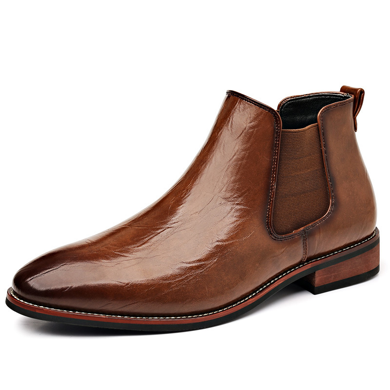 Men's versatile polished Chelsea boots, combining dress boot elegance with casual boot comfort.