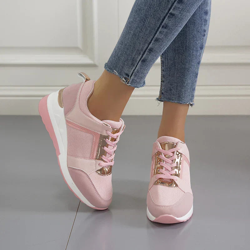 Modern women's sneakers, providing orthopaedic comfort & foot support for active daily wear.
