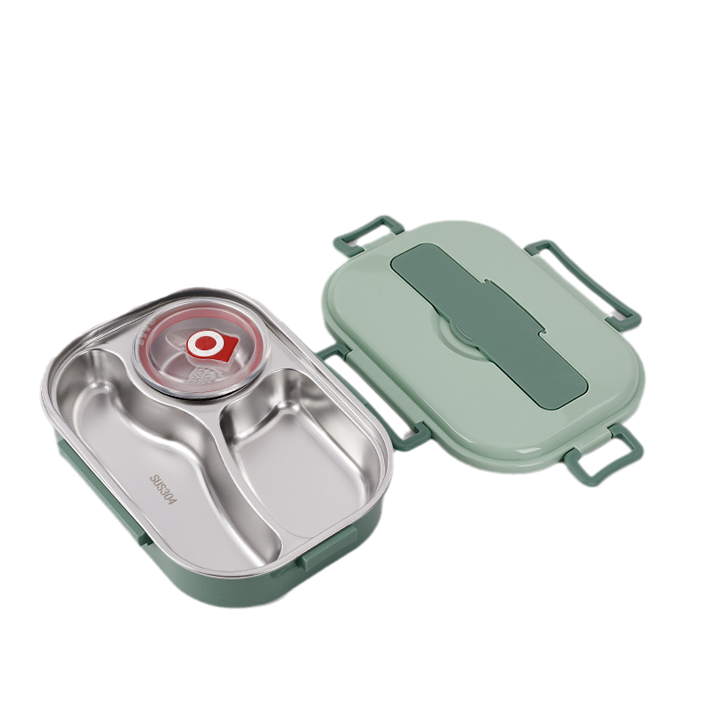 Eco-friendly stainless steel meal prep container, reducing waste with its reusable design.