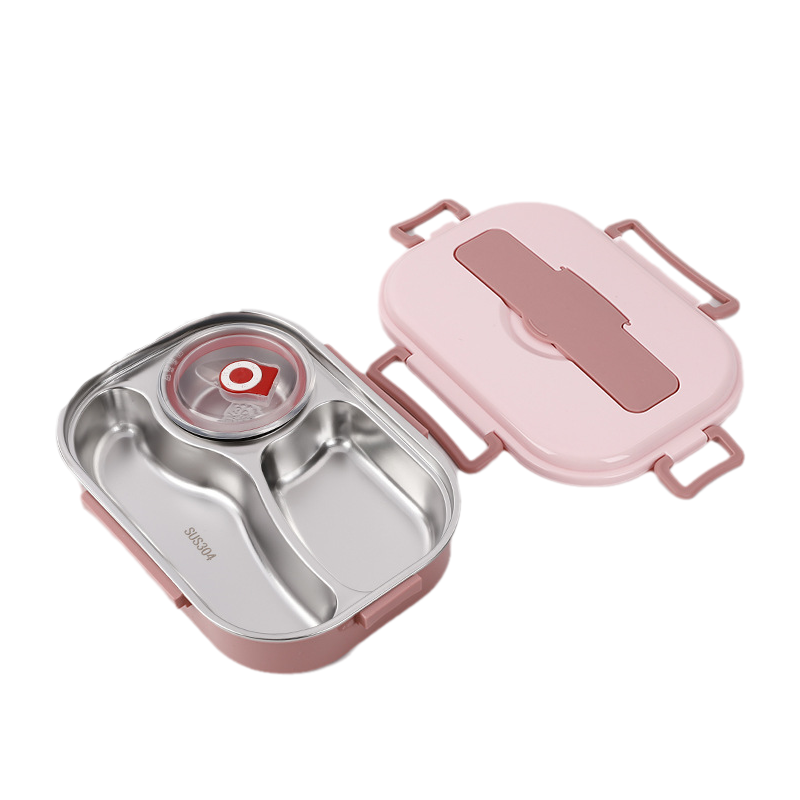 Modern design stainless steel food container for a sophisticated lunch, ideal for adults.
