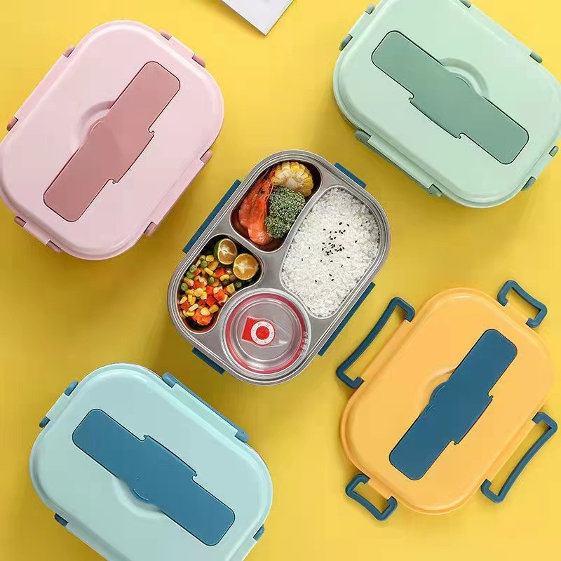 Bento lunchbox with multiple compartments, keeping food fresh and separated for meal prep.