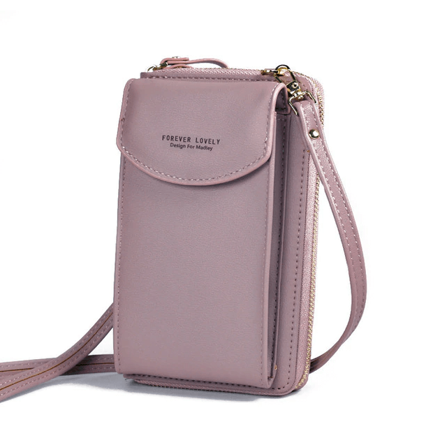Women's fashion accessory: compact PU leather handbag with an adjustable crossbody shoulder strap.