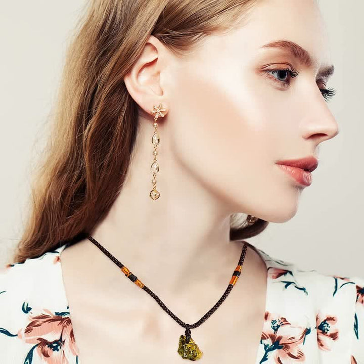 Elegant green Moldavite pendant necklace, women's jewelry for spiritual healing & natural stone.