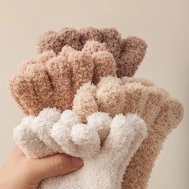 Pair of ultra soft women's toe socks, providing cozy warmth and comfort for everyday relaxation.
