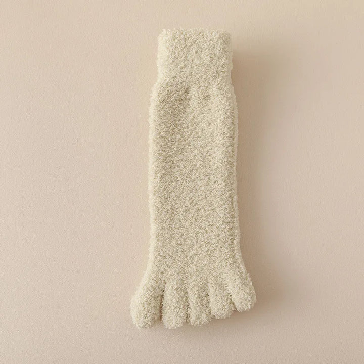 Women's loungewear toe socks, perfect for soft, warm comfort and feet relaxation at home.