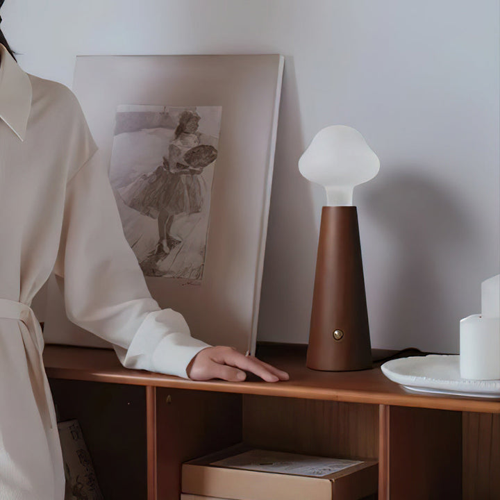 Energy-efficient Nebulite cloud lamp, a stylish LED table light for ambient room lighting.