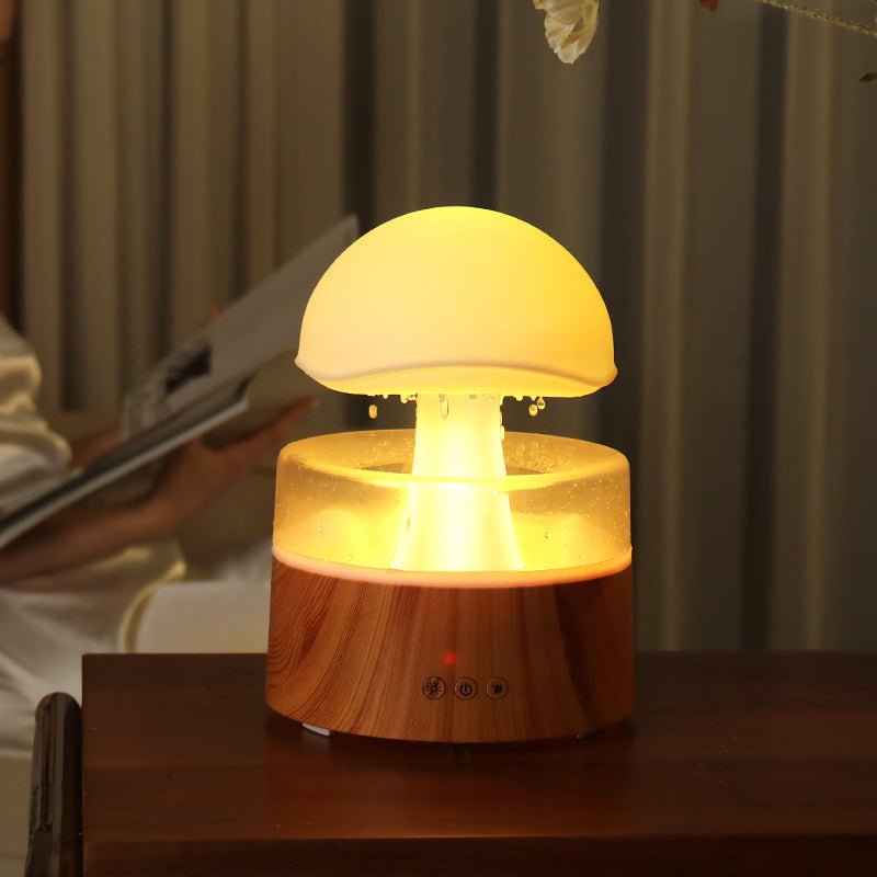 Cloud rain humidifier & diffuser with ambient light. Creates relaxing rain sounds & improves air quality for home.