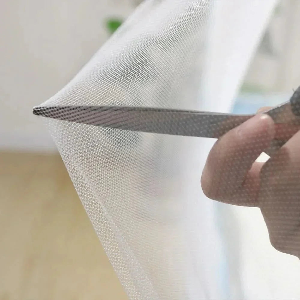 White collapsible mosquito net for single bed, offering excellent pest control and peaceful sleep.