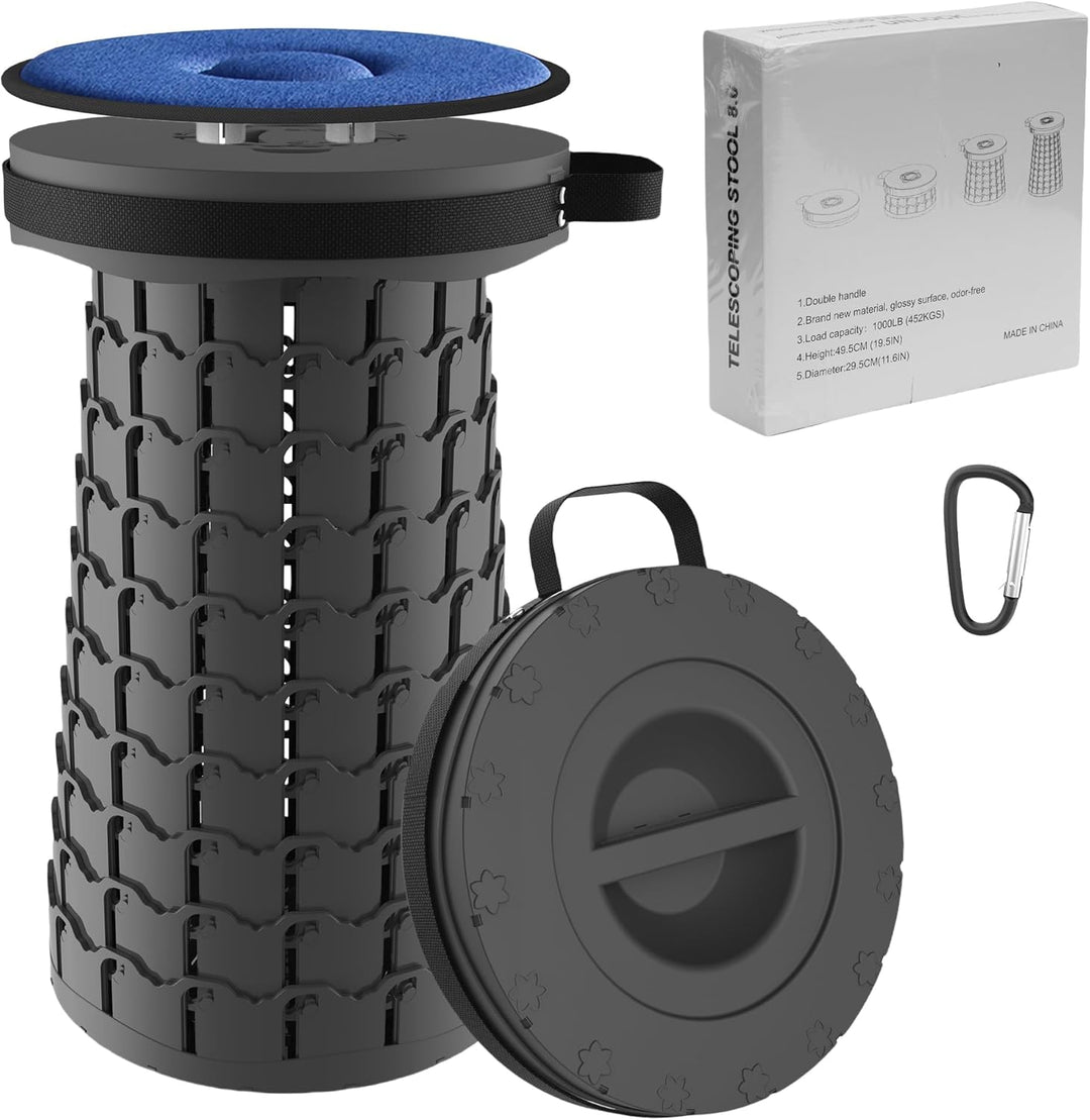 Collapsible Portable Stool with Cushion for Adults & Kids