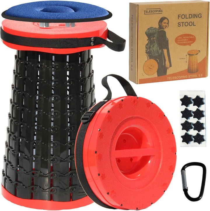 Collapsible Portable Stool with Cushion for Adults & Kids