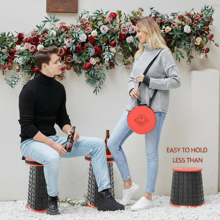 Collapsible Portable Stool with Cushion for Adults & Kids