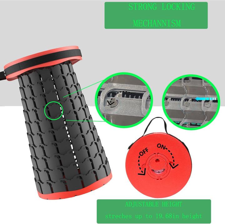 Collapsible Portable Stool with Cushion for Adults & Kids