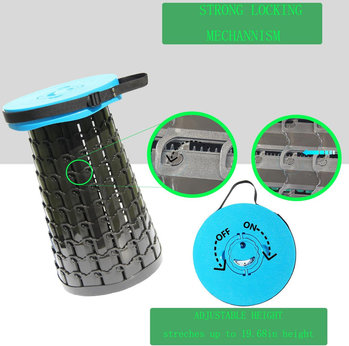 Collapsible Portable Stool with Cushion for Adults & Kids
