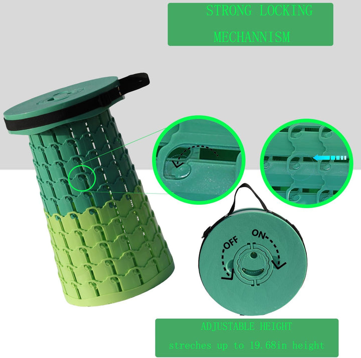 Collapsible Portable Stool with Cushion for Adults & Kids