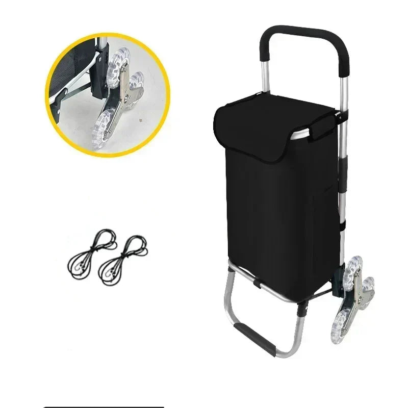 Movaro wheeled shopping cart with ample storage space, ideal for market and laundry