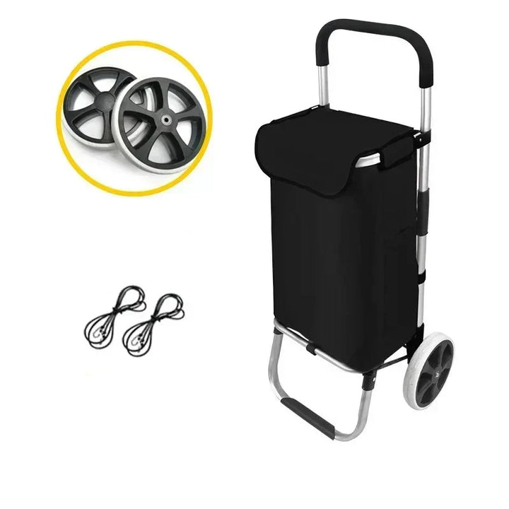 Collapsible Movaro portable cart, a home essential for convenient grocery transport