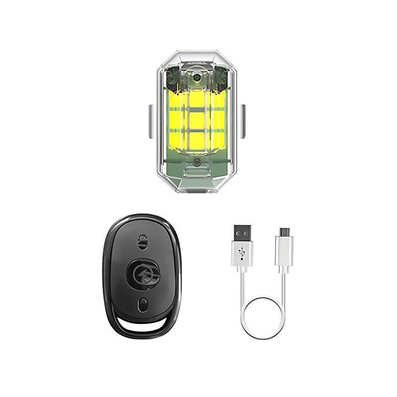 ColorBeam LED strobe light for safety, multicolor, weatherproof & portable for outdoor adventures.