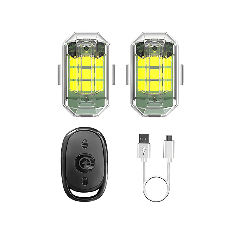Multifunction ColorBeam LED safety light for bikes & outdoor gear, enhanced visibility & strobe.