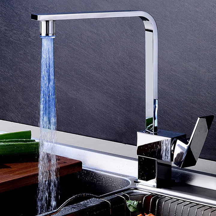 Universal LED water faucet light, colorful and energy-saving, perfect for bathroom decor