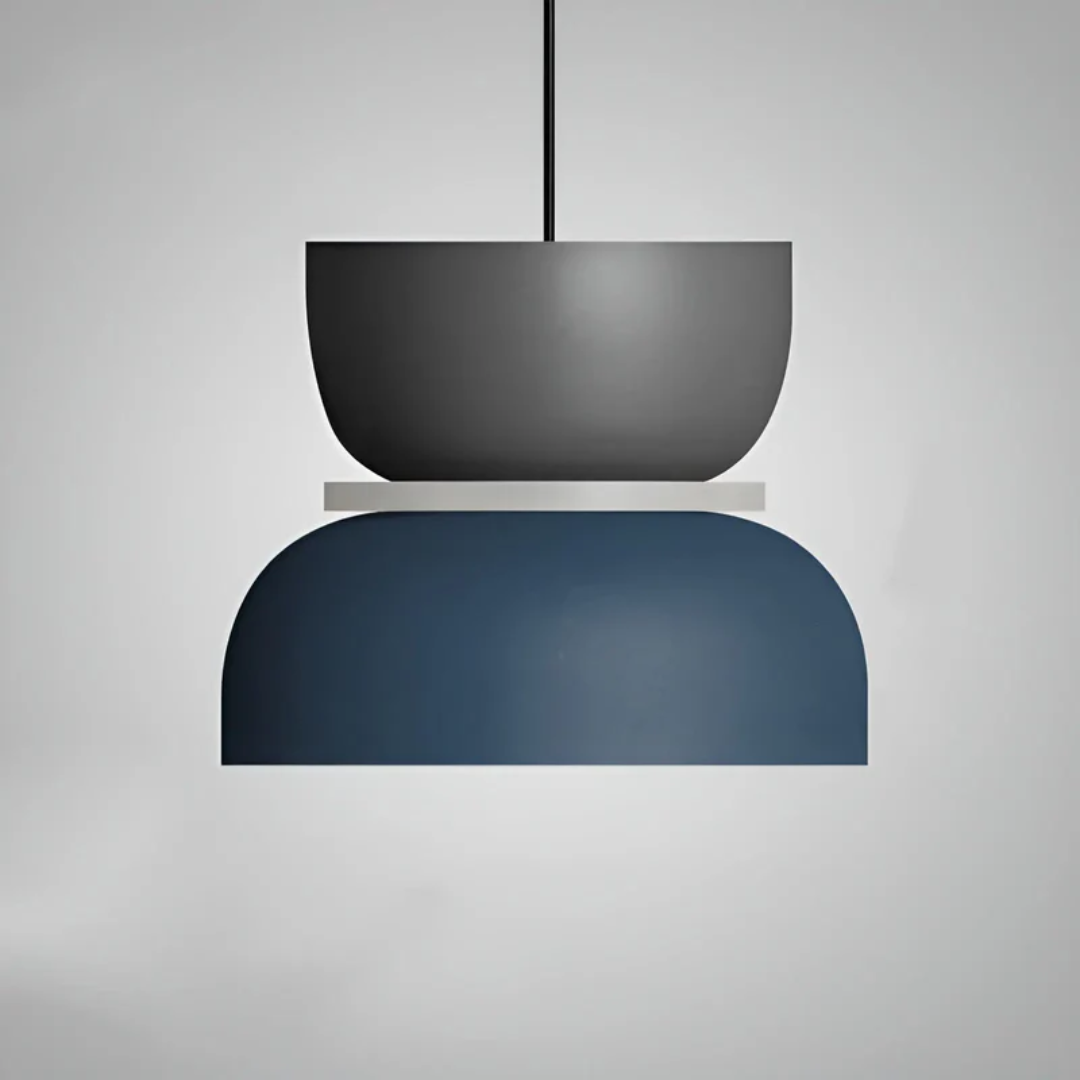Bright LED macaron pendant light, colorful and modern, an energy-efficient ceiling fixture.