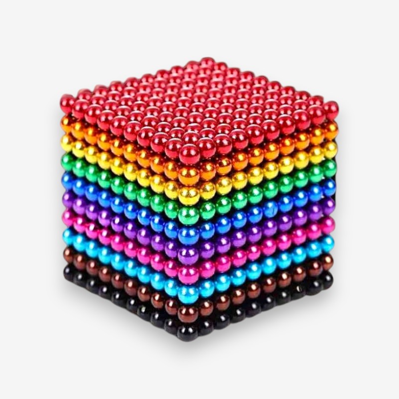 Colorful magnetic balls set for creative play, stress relief, and educational fun. Great STEM fidget toy.