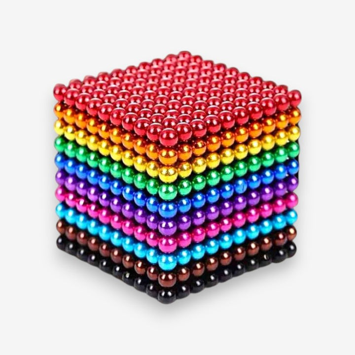 Colorful magnetic balls set for creative play, stress relief, and educational fun. Great STEM fidget toy.