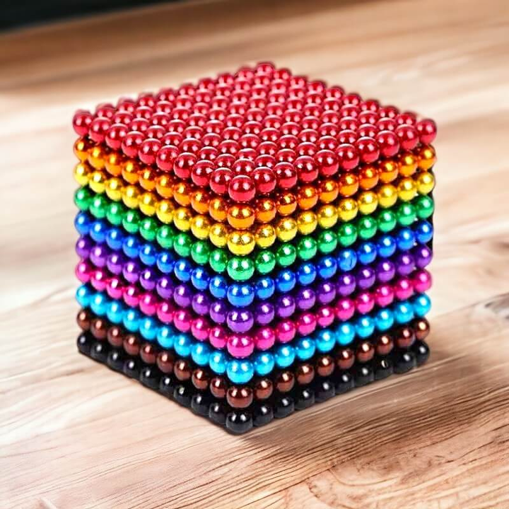 Unisex colorful magnetic building balls for creative puzzle solving & STEM learning. Fun fidget desk toy.