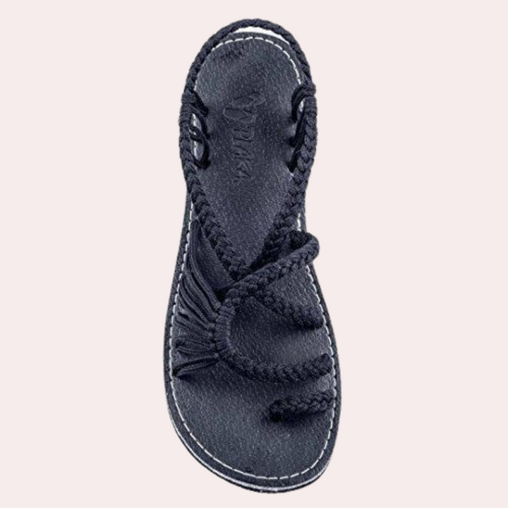 Vibrant women's holiday sandals with ergonomic cork footbed for ultimate comfort