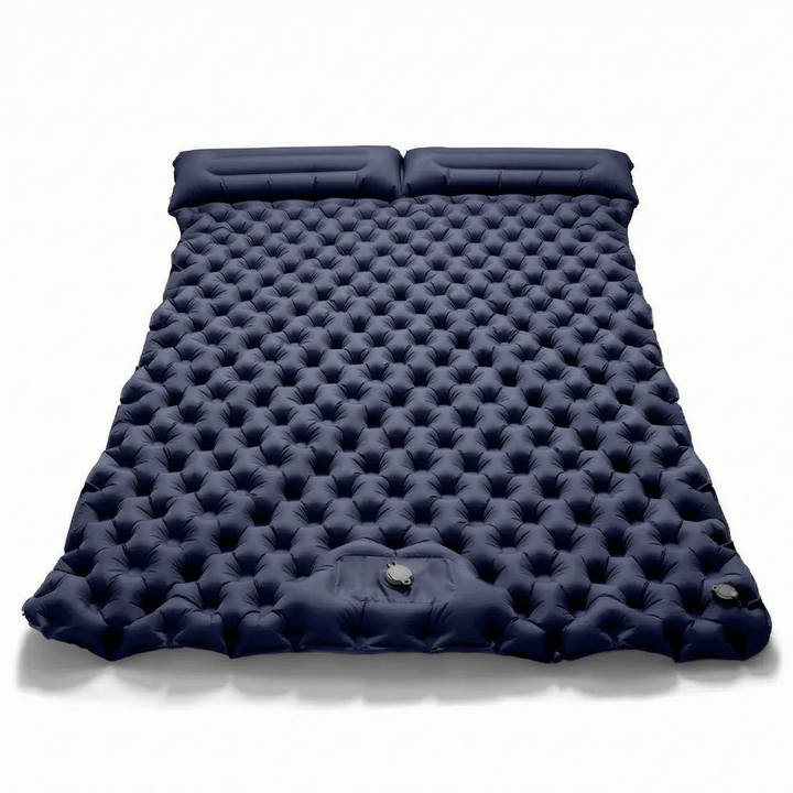 Unisex double air mattress, designed for superior outdoor sleeping comfort and portable camping trips.