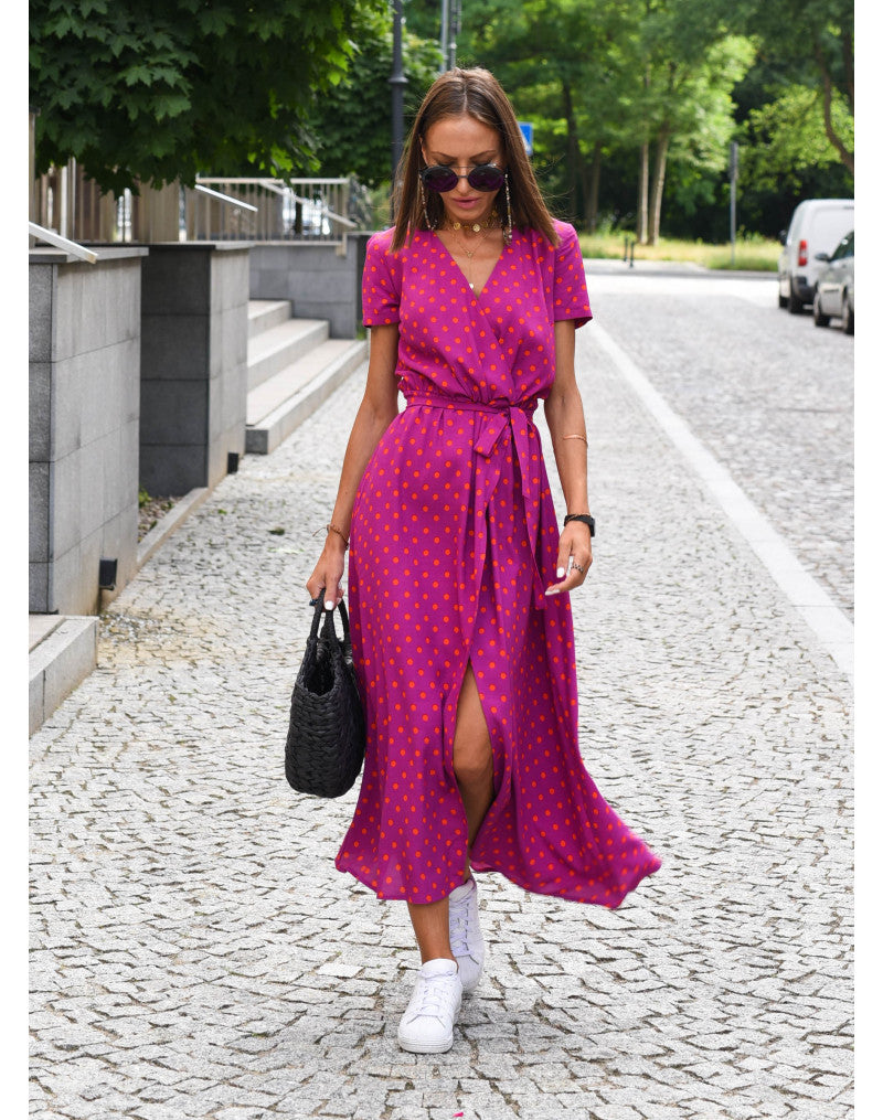 Casual Lina women's summer dress, perfect vacation outfit. Loose fit & flowy for warm weather comfort.