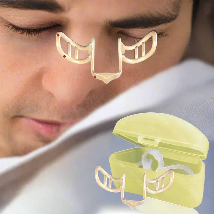 AirEase anti-snoring device, a comfortable nasal dilator for improved sleep and breathing.