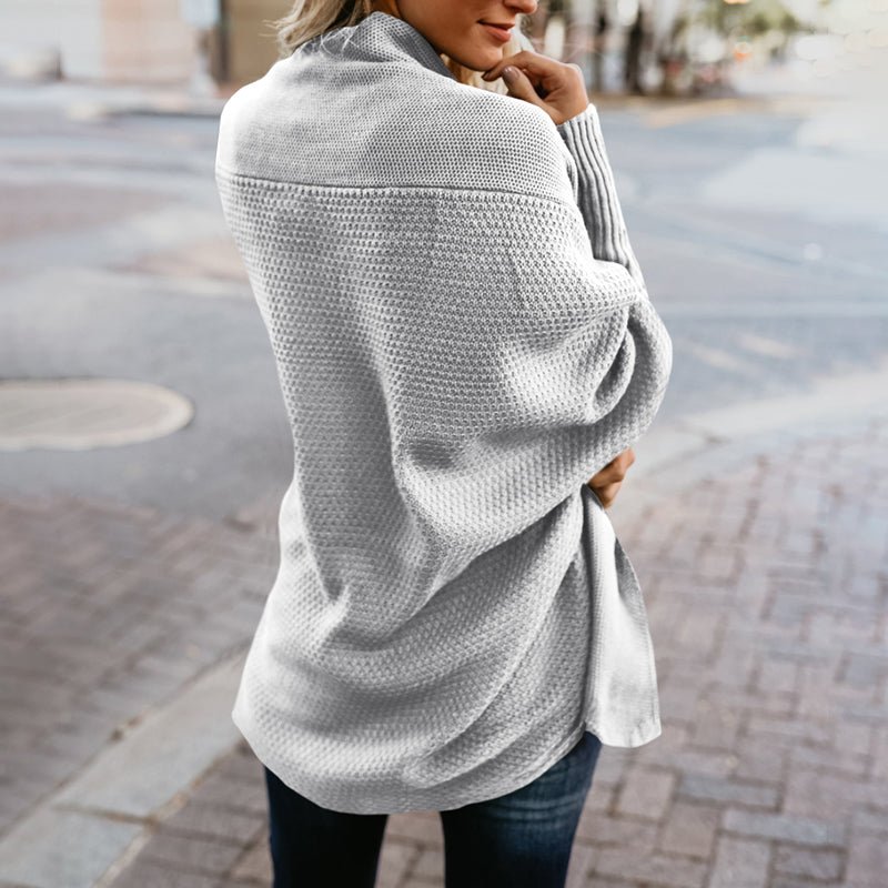 Stylish oversized women's cardigan, ladies outerwear for comfortable and chic everyday fashion.