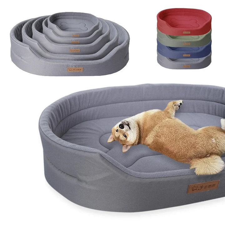 Washable dog bed with waterproof cover, perfect for easy cleaning & pet hygiene.