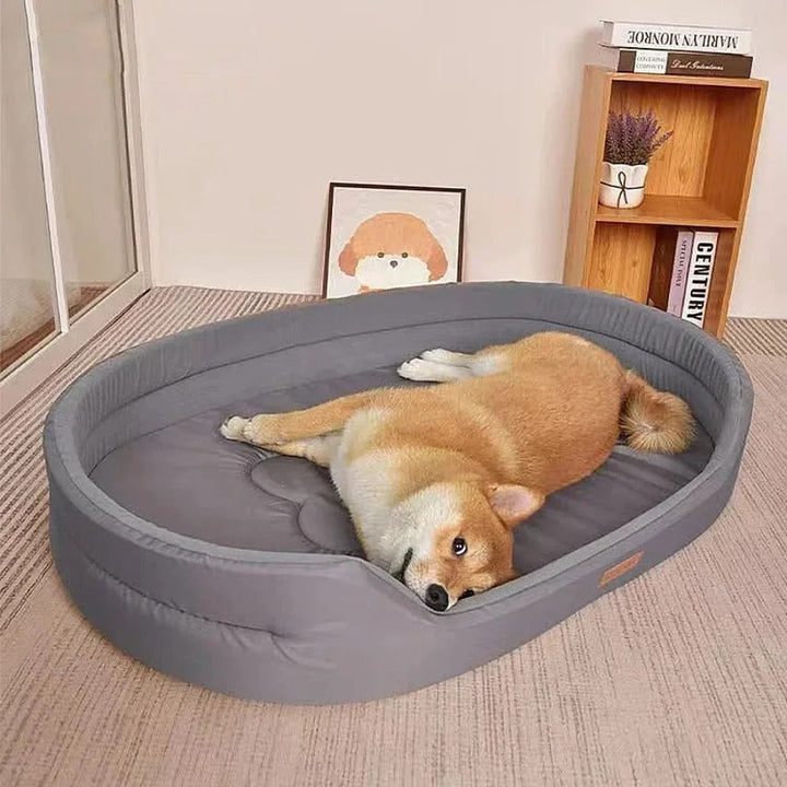 Anti-slip waterproof dog bed, a secure and comfortable pet furniture piece for dog sleeping.