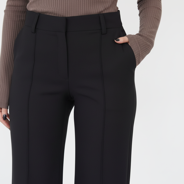 Stylish women's wide-leg trousers, comfortable polyester blend for everyday