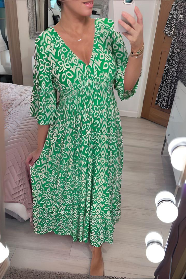 Versatile women's comfortable wrap maxi dress, adjustable for a perfect fit, suitable for summer, casual, or elegant wear.