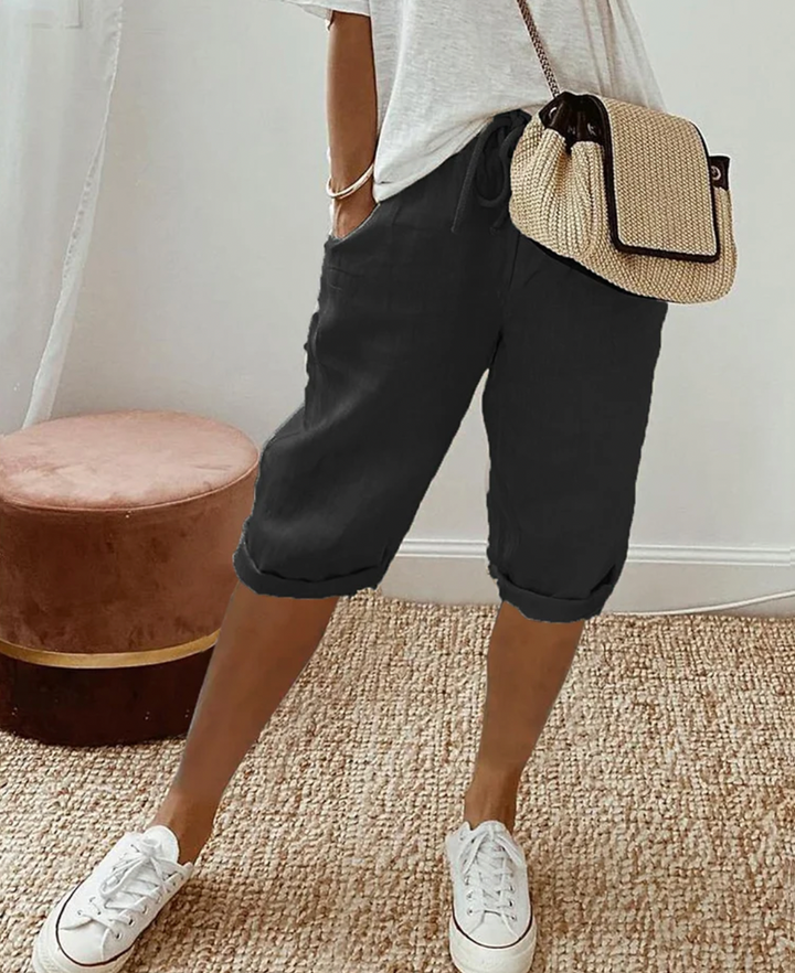 Versatile women's comfortable shorts, high-waisted design for everyday style, great for summer.